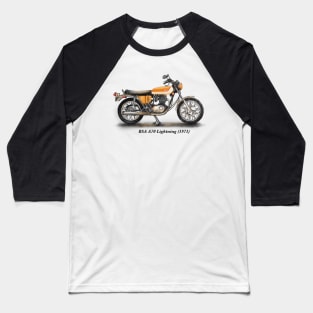 Drawing of Retro Classic Motorcycle BSA A70 Lightning 1971 Baseball T-Shirt